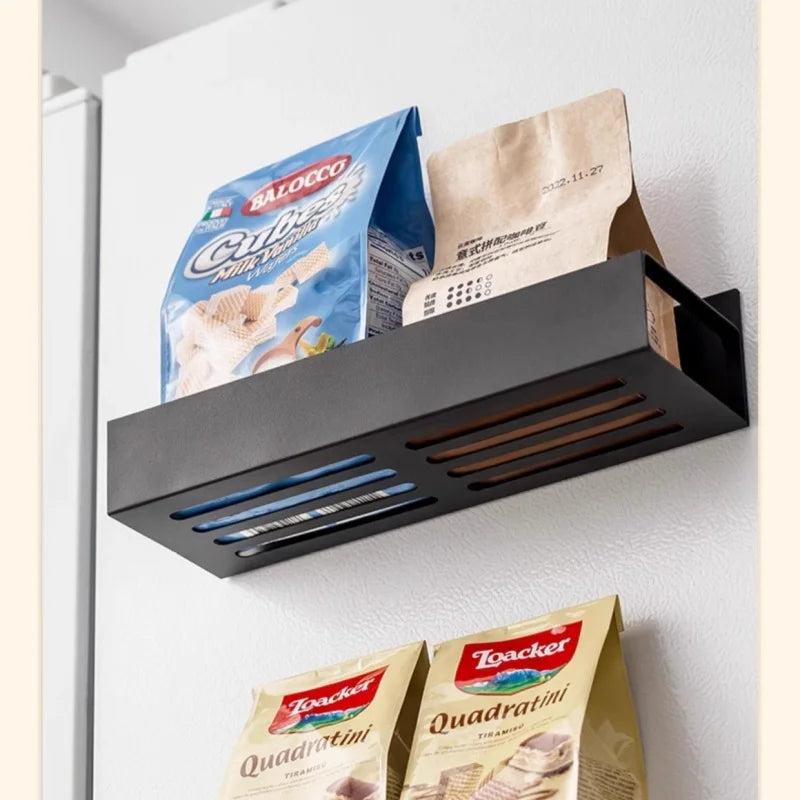 2-Pack Magnetic Spice Rack for Refrigerator – No-Drill Fridge Shelf