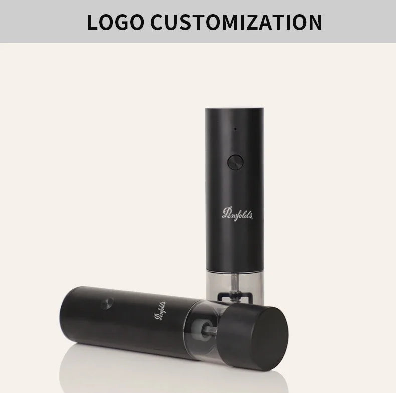 Rechargeable Electric Salt & Pepper Grinder - Adjustable Coarseness