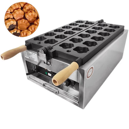 Stainless steel electric cat claw burner machine with wooden handles on a clean white background.